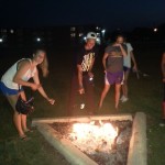 Students enjoy roasting marshmallows at BASA's first annual Field Day.